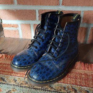 Vintage Blue Croc Doc Martens